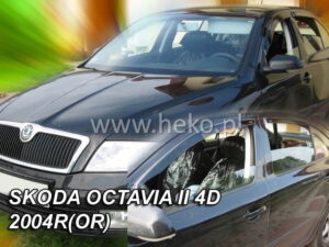 Owiewki SKODA Octavia II 4d 2004-2013 sedan (klejona na ramkę) (owiewki tylne w zestawie)