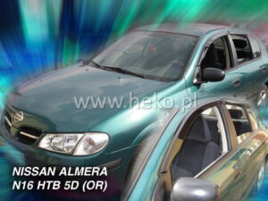 Owiewki NISSAN Almera N16 5d 2000-2006 htb (klejona na ramkę) (owiewki tylne w zestawie)